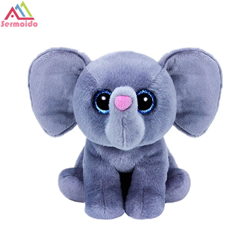 sermoido TY 6'' Beanie Boos Peanut the Elephant Plush Collectible Soft