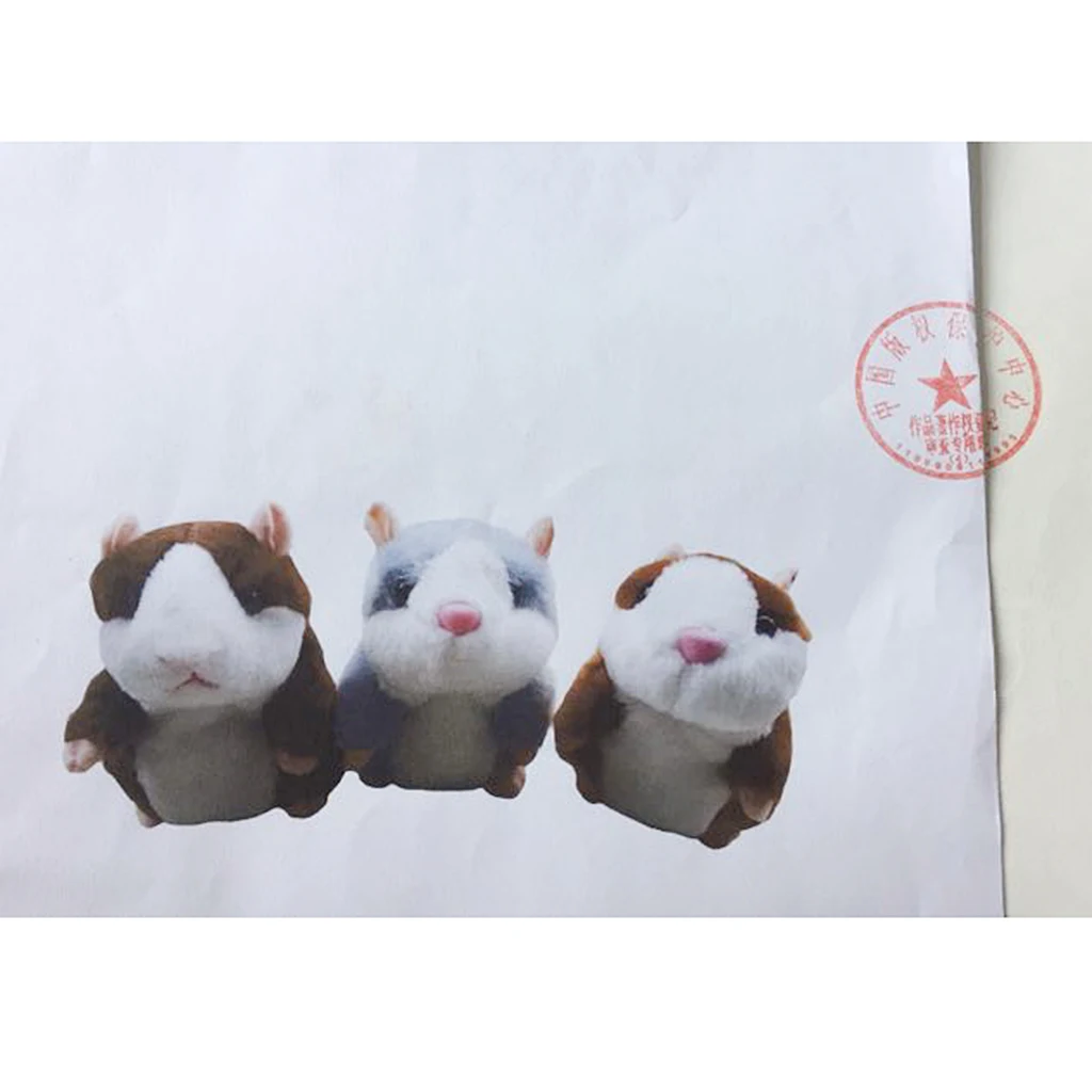 Soft Plush Hamster Mouse Pet Toy Speak Talking Sound Record Hamster Educational Animal Model Toy Christmas Gift