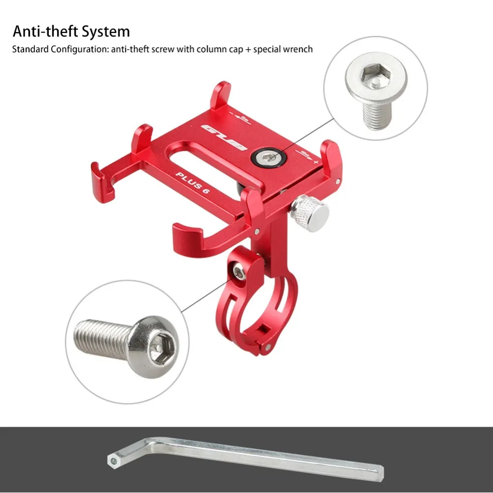 GUB Plus 6 алюминиевый держатель для телефона для мотоцикла, велосипеда, велосипеда, вращающийся на 360 градусов держатель для телефона на велосипед, универсальный держатель для смартфонов 3," to7.5"
