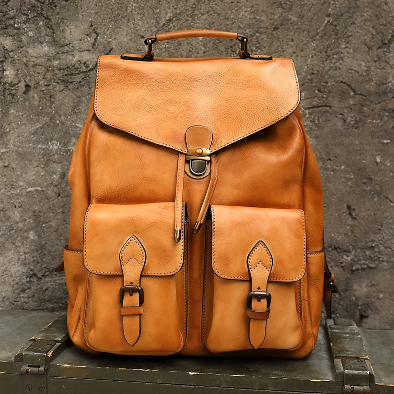 Reistas mannen Rugzak Luxe Mens Koe Lederen rugzak Grote Capaciteit Retro Schoudertas Militaire Stijl Reistas mannen Rugzak Luxe Mens Koe Lederen rugzak Grote Capaciteit Retro Schoudertas Militaire Stijl