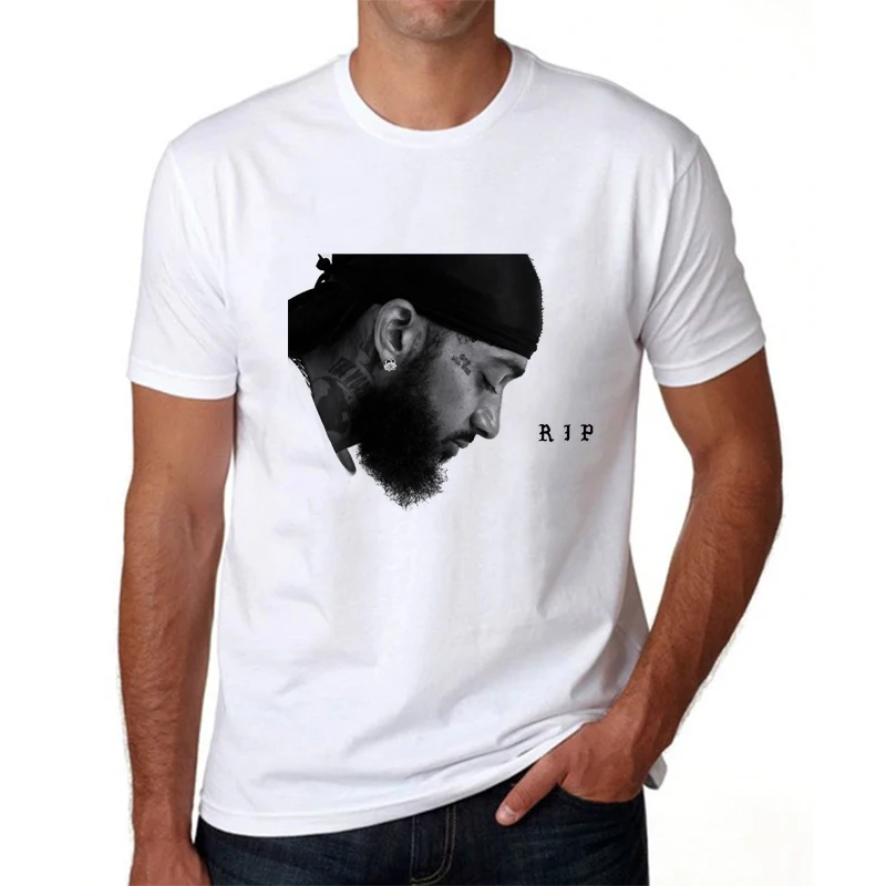 

Camisetas Hombre Harajuku T Shirt Rapper Nipsey Hussle Graphic Tees Men 2019 Clothes Tops Streetwear Aesthetic Tee Shirt Homme