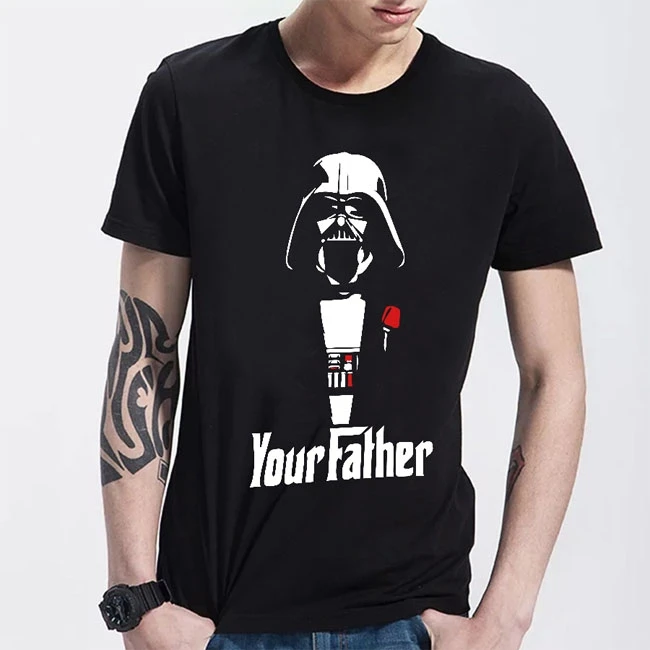 

New Fashion Man Star Wars Darth Vader your father T-shirt Men Casual Cotton Printed Short Sleeve T Shirt Size S~2XL