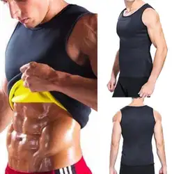 Пояс для похудения мужской жилет для похудения формирователь для тела неопреновое сжигание жира на животе Корректирующее белье для