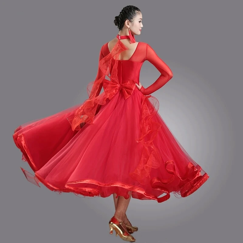 Women Ballroom Dance Dress Standard Ballroom Dance Skirts Ladin Dresses Waltz Dress 4 color