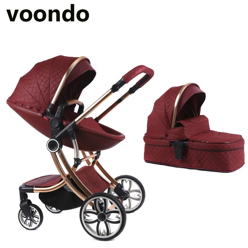 

voondo Baby stroller can be folded folding light shock absorber four wheel
