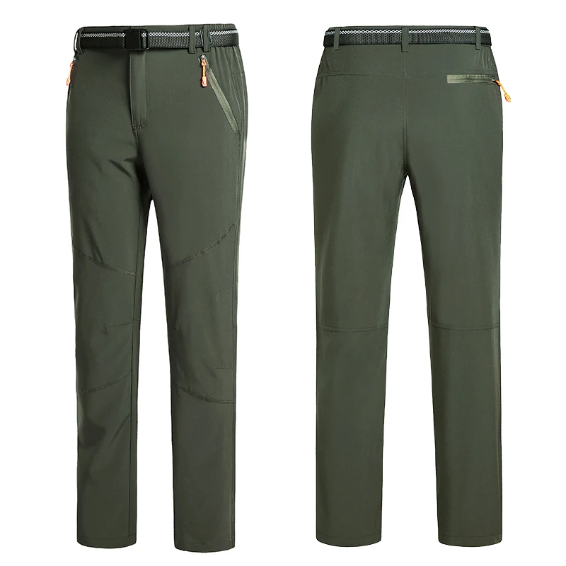 Plus Size Pants High quality men for Quick Dry pant Capris male fashion Solid Trousers With belt Breathable UV L-8xl | Мужская одежда