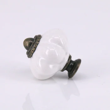 

Ceramic Drawer Pull , White Pumpkin Knobs for Dresser Door Cabinet Closet Cupboard Kitchen Children's Furniture Home Decoration