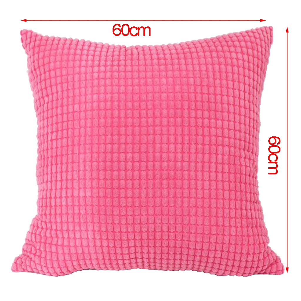 Corduroy Soft Solid Decorative Square Throw Pillow Covers Set Cushion Case for Sofa Bedroom Car 24x24inch 60x60cm