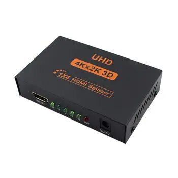

EC2 VOBERRY HUB Ultra HD 4K 4 Port HDMI Splitter 1x4 Repeater Amplifier 1080P 3D Hub 1 In 4 Out May31 Drop SHip