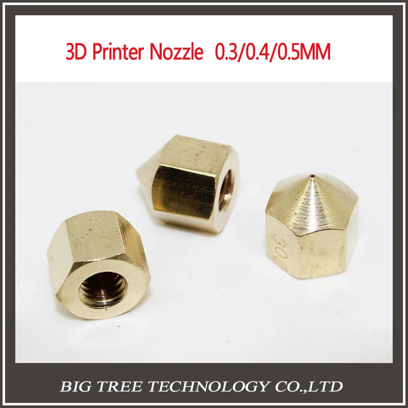 

3D Printer Nozzle Makergear Prusa Head J-head Extrusion Nozzle Copper 3D Nozzle / Extruder 0.3/0.4/0.5MM