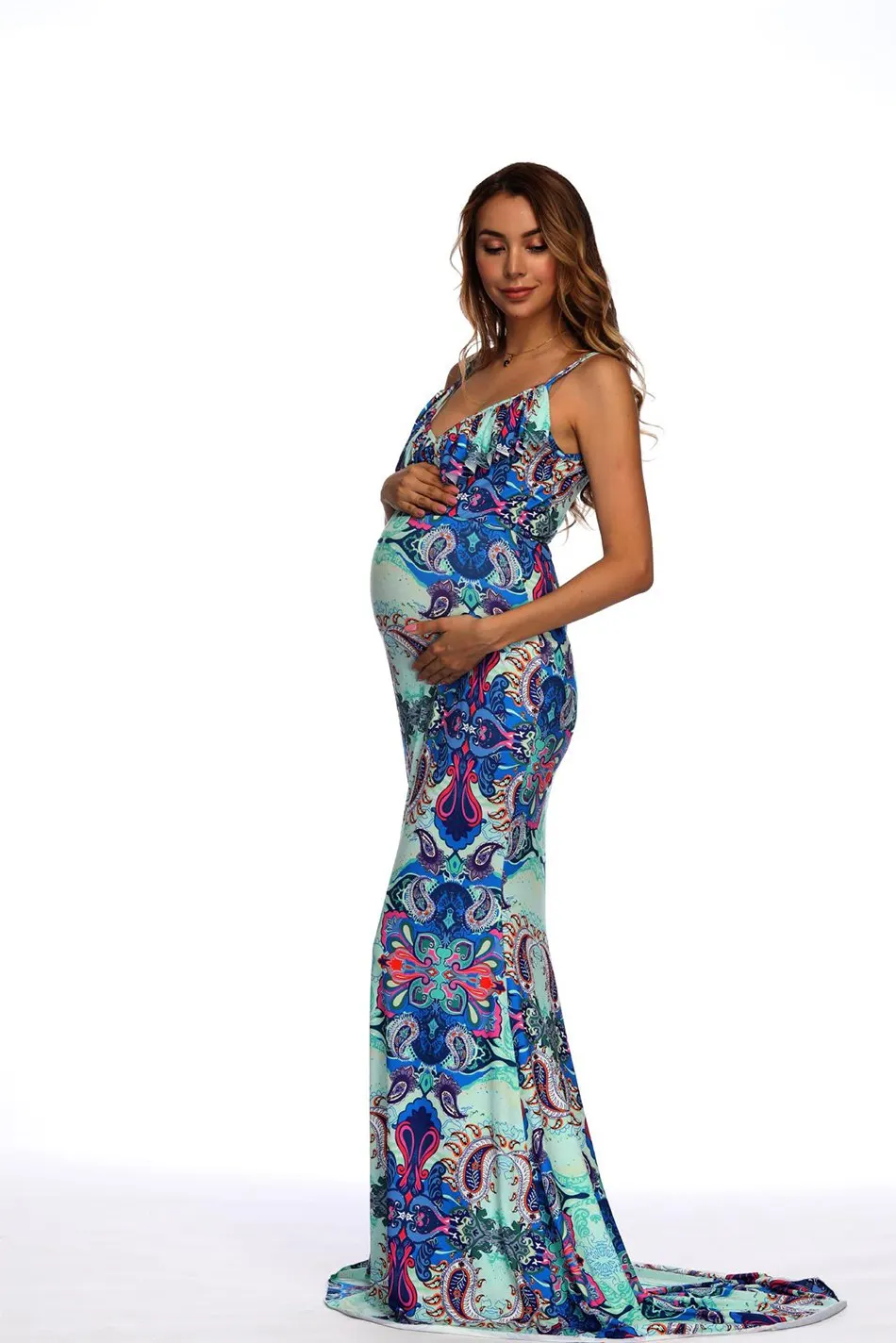 Women Floral Printed Pregnant Dress (11)