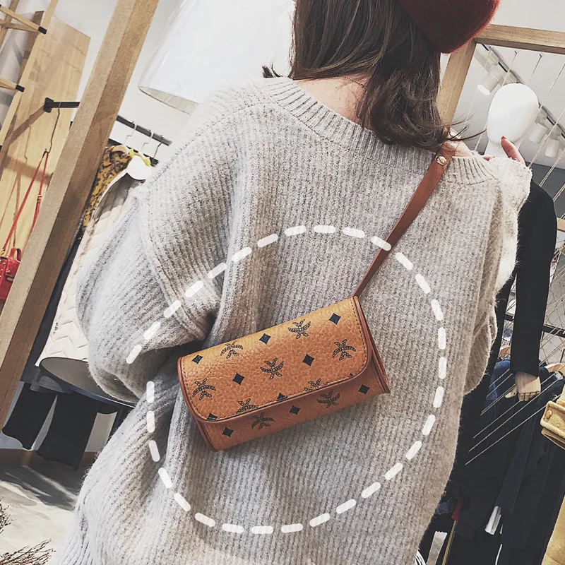 

2019 New Genuine Leather Women's Hand Bag Female Fashion strap Shoulder Bag Luxury Designer printing Tote Messenger Bags