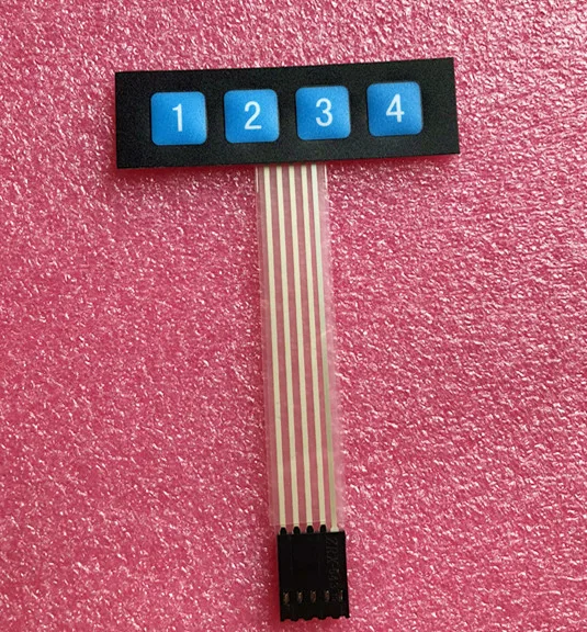 

1pcs 1x4 4 Key Matrix Membrane Switch Keypad Keyboard Control Panel SCM Extended Keyboard Super Slim
