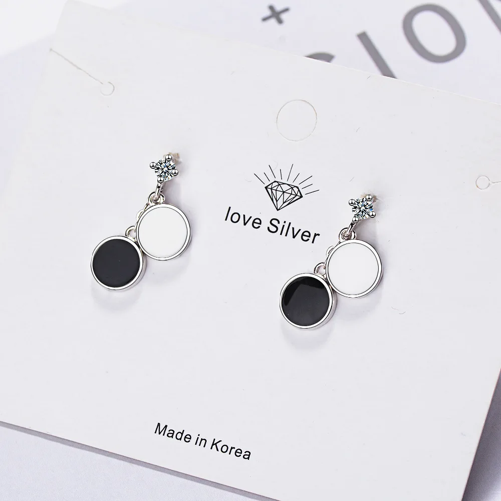 New Stud Earrings Resin Round Chain Earrings For Women Korea Fashion Jewelry Femme 2019 Oorbellen