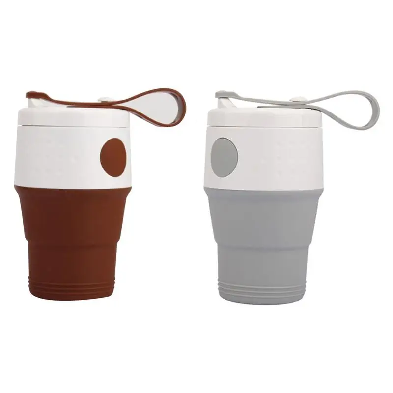 Collapsible Silicone Cup Foldable Travel Coffee Mug Camping Mug with