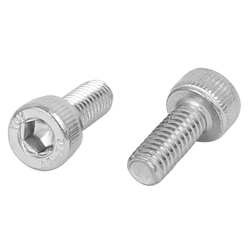 

M4x10mm Thread 304 Stainless Steel Hex Socket Head Cap Screw Bolt 120 pcs