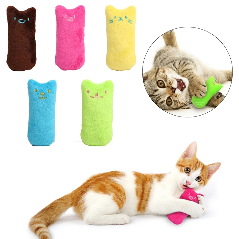 

Funny Plush Cat Toy Pet Kitten Teeth Chewing Toy Grinding Cat Interactive Catnip Play Toys Claws Thumb Bite For Cats Pet Supply