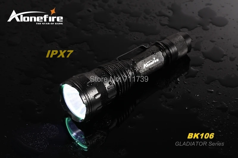 AloneFire BK106 GLADIATOR серия CREE XM-L T6 Светодиодный точечный светильник с 5 режимами портативный светодиодный фонарик Фонарь-светильник для аккумуляторов 1x18650