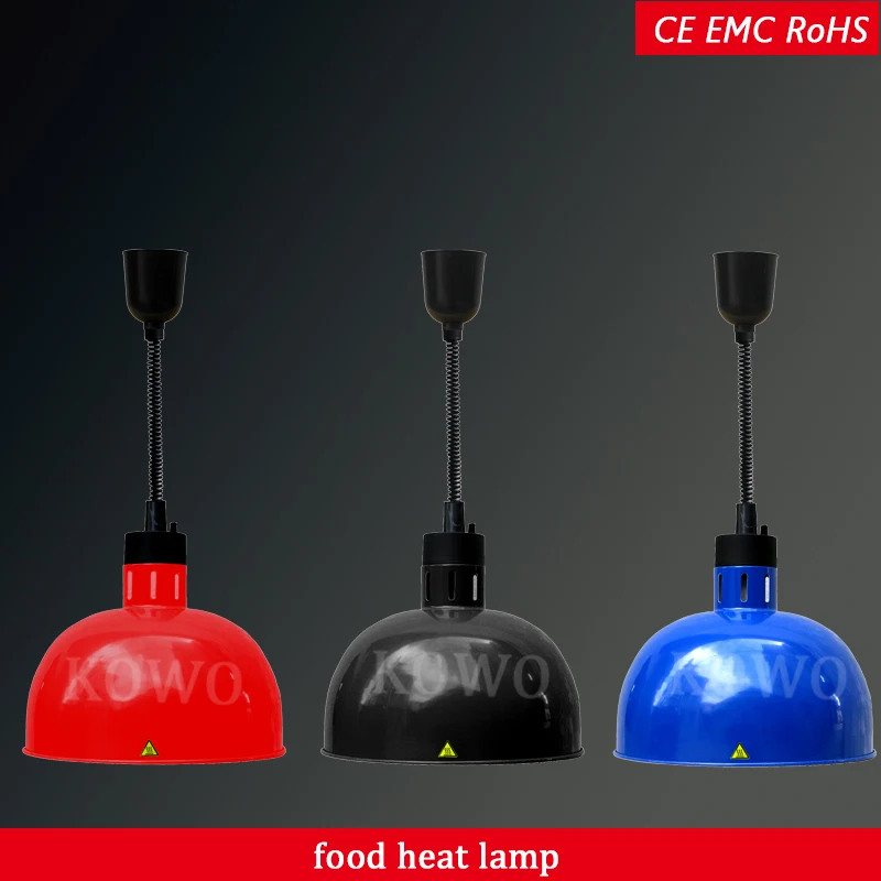 Commercial Kitchen hanging food warmer lamp electric colorful buffet food heat lamp for