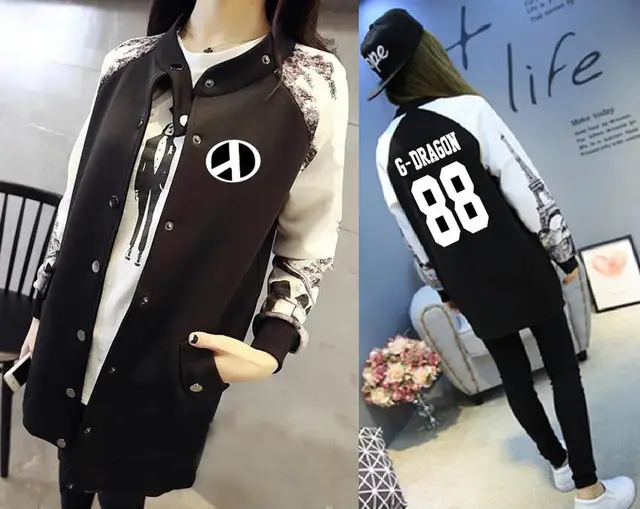 Bigbang kpop concert student plus velvet clothes jacket 