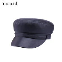 Высокое качество, кожаный берет, шапка, зимние шапки для мужчин и женщин, живописец, газетчик, шапка, мужской берет в стиле винтаж, женская черная шапка в английском стиле