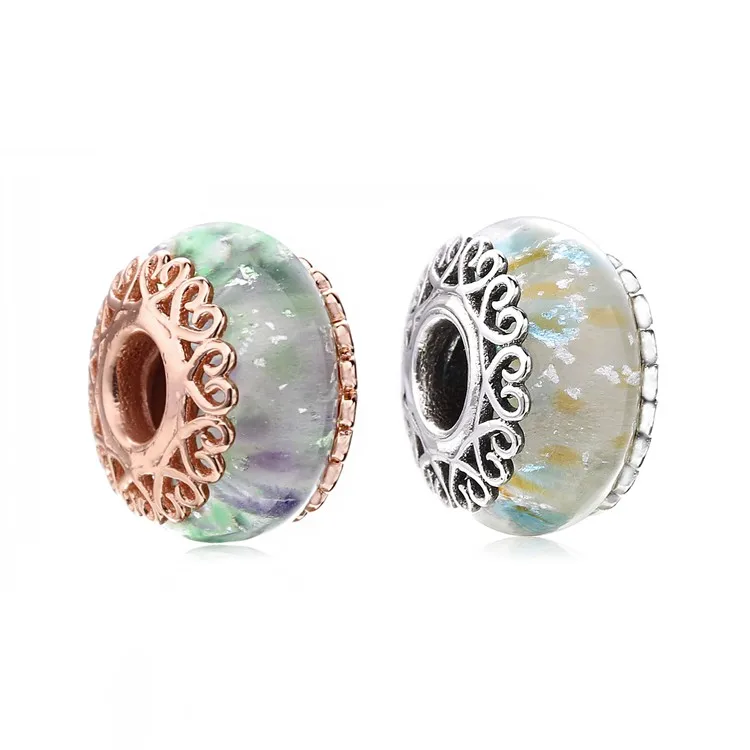 

Ajax Factory Cheap Wholesale 100% 925 Sterling Silver Glass Beads For Bracelet Making