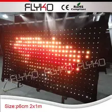 1*2 м Крытый светодиодный видео занавес видео ткань с CE RoHS для вечерние украшения