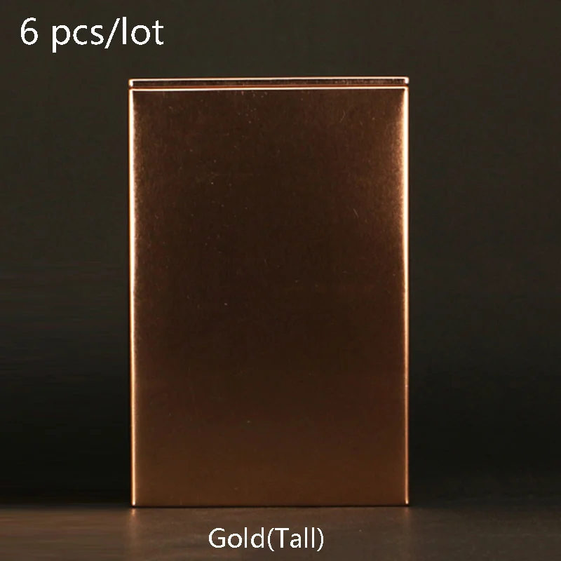 Простой плотный контейнер жестяная коробка для хранения чай кофе порошок герметичный влагостойкий канистра квадратный скраб мини Настольный Органайзер - Цвет: Gold(Tall)
