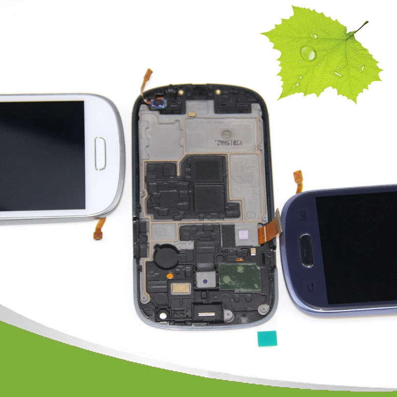 Синий белый для Samsung i8190 GT-i8190 i8195 i8200 Galaxy S3 мини ЖК-дисплей + сенсорный экран