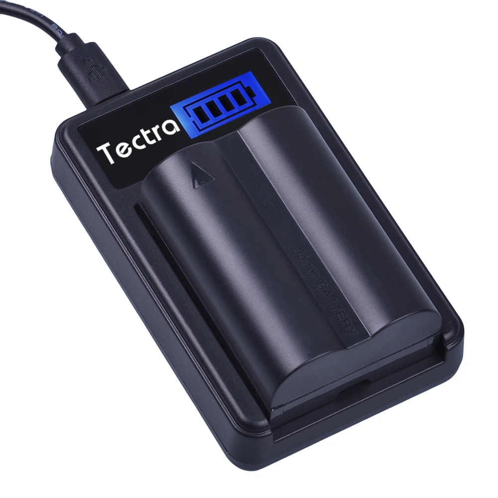 Tectra 2 шт. 1800 мА/ч флейта USB для фотоаппарата BLM1 литий ионный аккумулятор + зарядное