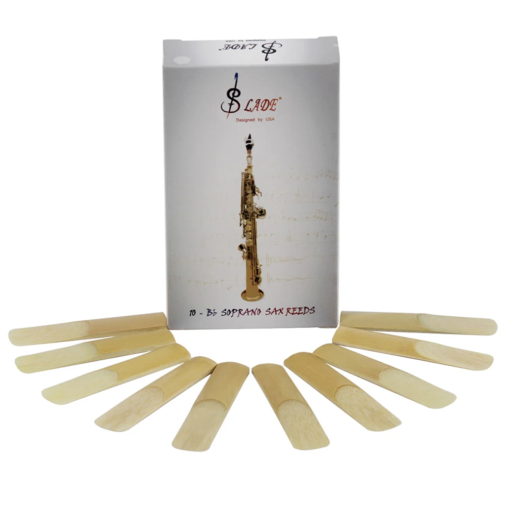 LADE Soprano Saxophone Reeds Bb Saxophone Sax Reeds Strength 2.5, 10pcs