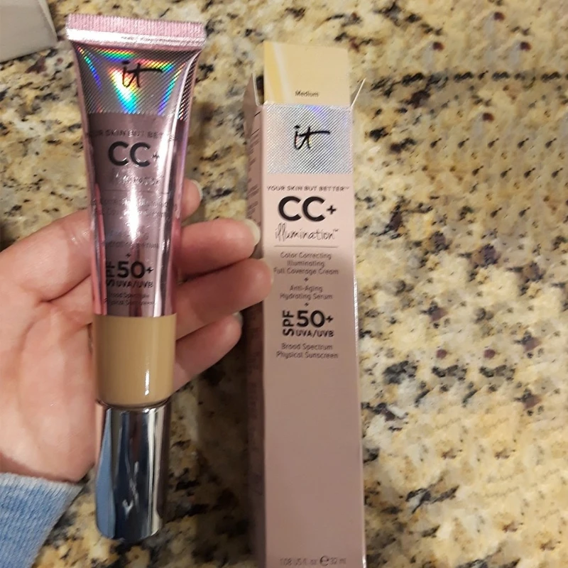 Консилер Для Лица it cosmetics CC+ крем освещение SPF 50 полное покрытие средний или светильник скрывает корректор пятен Косметика для макияжа