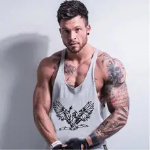 Натуральный хлопок Фитнес жилет Waitcoat пикантные Стиль хорошее качество изготовления Черный, красный, белый цвета серый Тренажерный зал Бодибилдинг жилет для мужчин