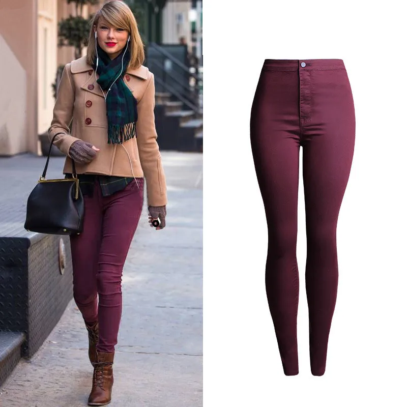 Горячие сексуальные брюки с высокой талией джинсы эластичные узкие джинсовые растягивающиеся длинные модные женские джинсы брюки