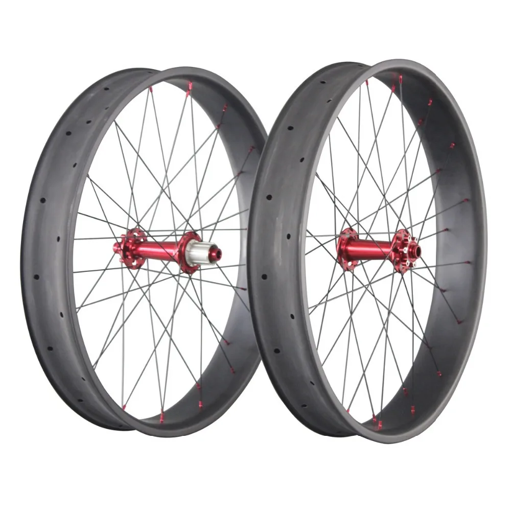 New Carbon fat bike top quality carbon fiber snow wheelset 26er 90mm