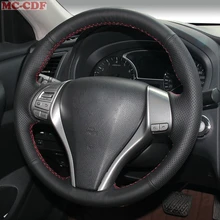 De coches de Estilo de Cuero Artificial Cubierta Del Volante Del Coche para Nissan Teana Altima 2013-2016 X-trail QASHQAI Rogue Sentra Tiida