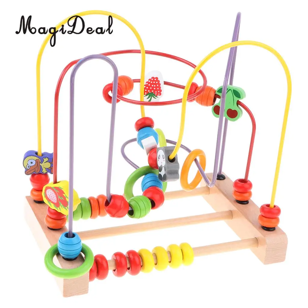 large wooden bead maze
