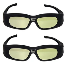 HOT-2X 3D Active Rechargeable Shutter DLP-Link Projector Glasses for BenQ Dell Samsung Optoma Sharp ViewSonic Mitsubishi DLP-L