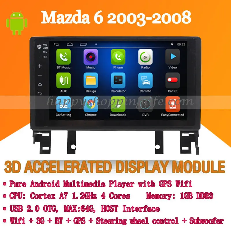 10 1 &quotAndroid 7 автомобильный мультимедийный плеер для Mazda 6 2003 2008 DVD Авто Радио Стерео