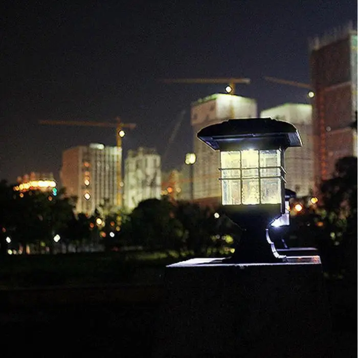Livre à Prova Lâmpada de Parede Energia sem Fiação Luz ao ar Coluna Solar Cabeça Tampa Dwaterproof Água Decorativa Pátio Wwo66 Luz Led 4 Coluna solar cabeça luz led coluna tampa