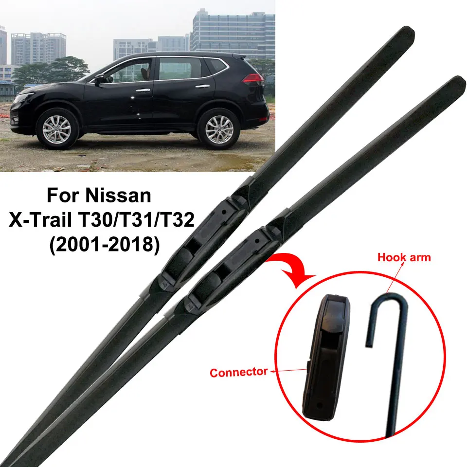 

For Nissan X-trail T31 T30 T32 Car Windshield Wiper Blade Rubber 2001 to 2018