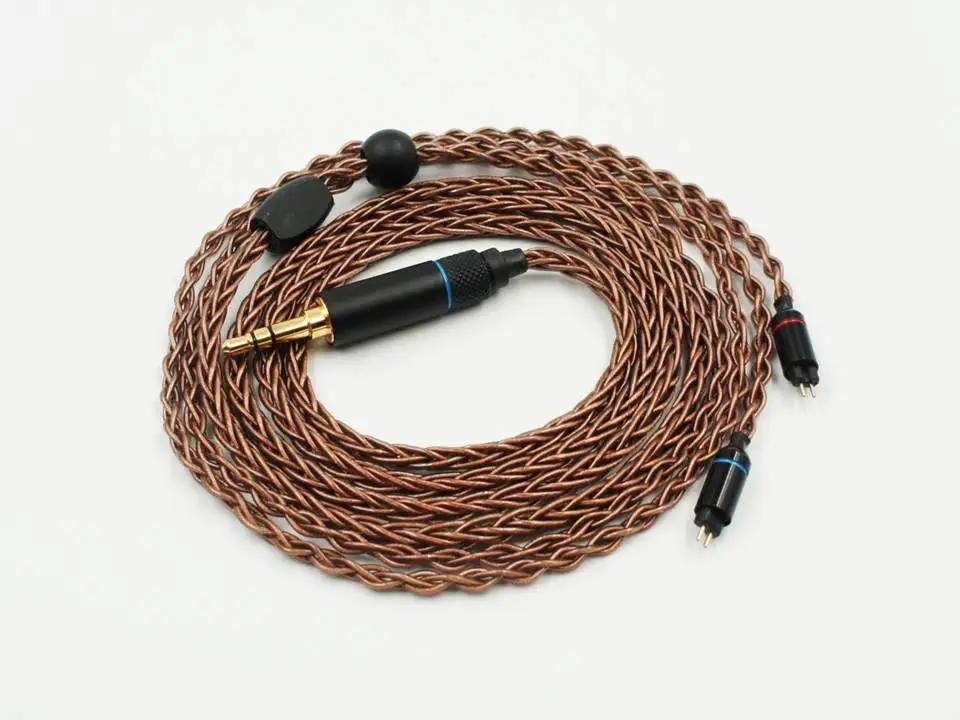 OCC 8 жильный 19 Плетеный MMCX/2pin 0 78 мм Hi Fi аудиофил IEM наушники вкладыши кабель для