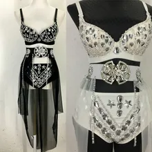 Танцевальные Костюмы для шоу, китайский древний костюм, модные сверкающие стразы, набор, костюм ручной работы, сексуальный поезд, Женский певец Ds