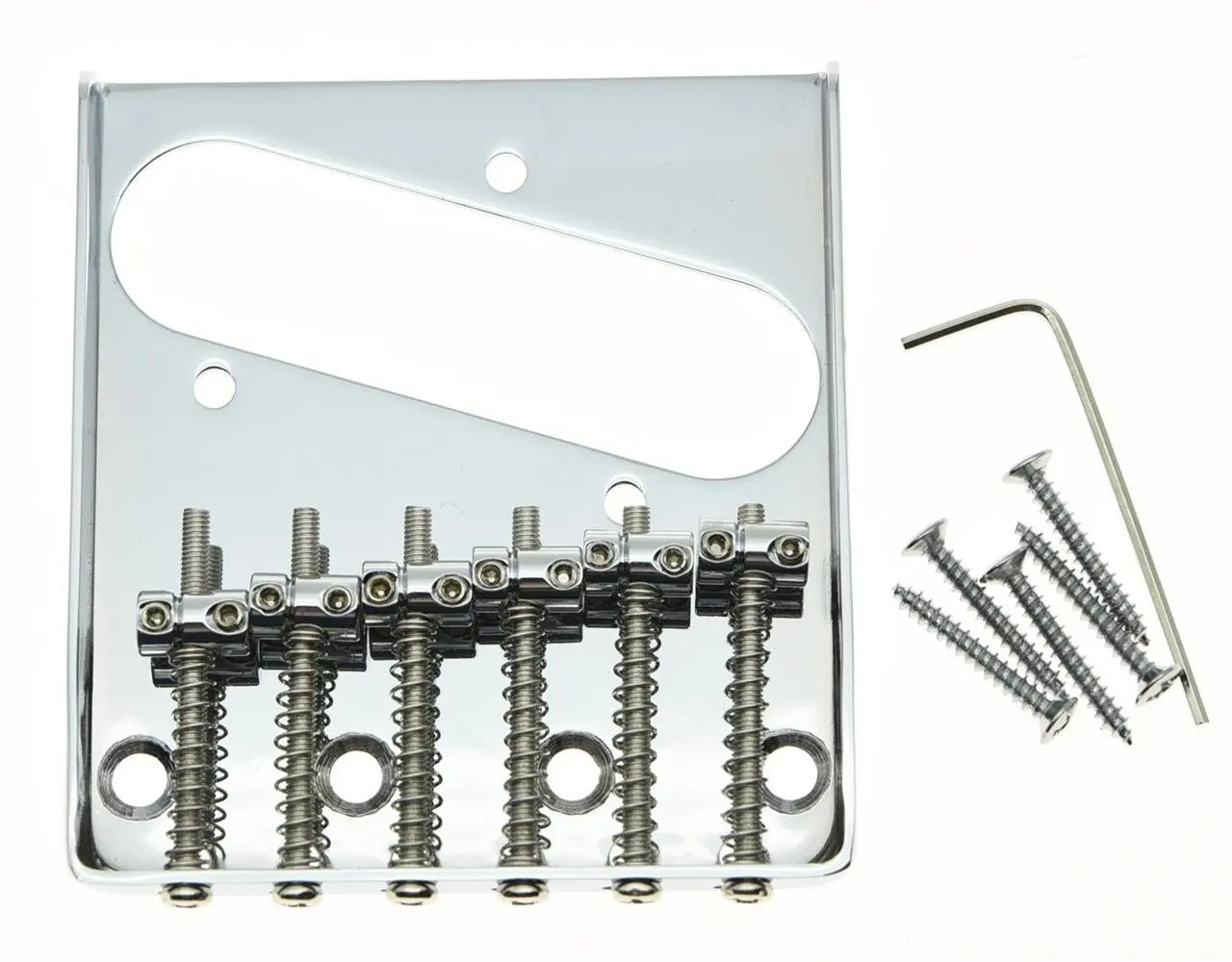 Chrome Vintage Tele Ashtray Style Electric Guitar Bridge 6 Saddles Fits