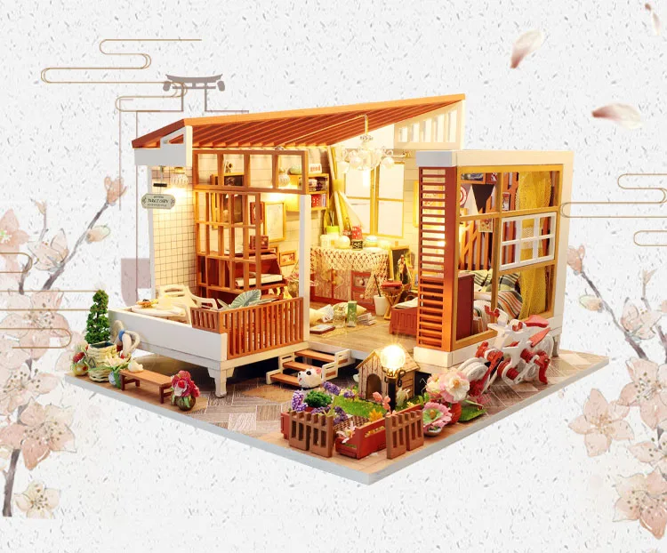 Wooden Cozy Dollhouse DIY 3D Dollhouse Kit