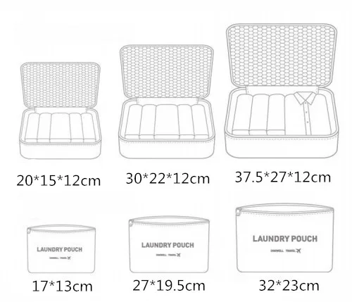 Бренд lhlysgs 6 шт Упаковка объемный Органайзер дорожная сумка Для женщин большой Ёмкость Водонепроницаемый хранение одежды сортировки