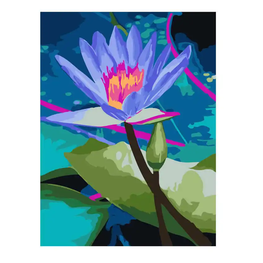 

Coloring By Numbers,Diy Painting By Numbers,Decorative Picture Lotus,Flower Pictures By Numbers
