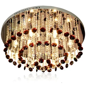 

modern diameter 80cm height 42cm Crystal lamp Purple crystal ceiling lamp Top K9 crystal living room lamp bedroom light