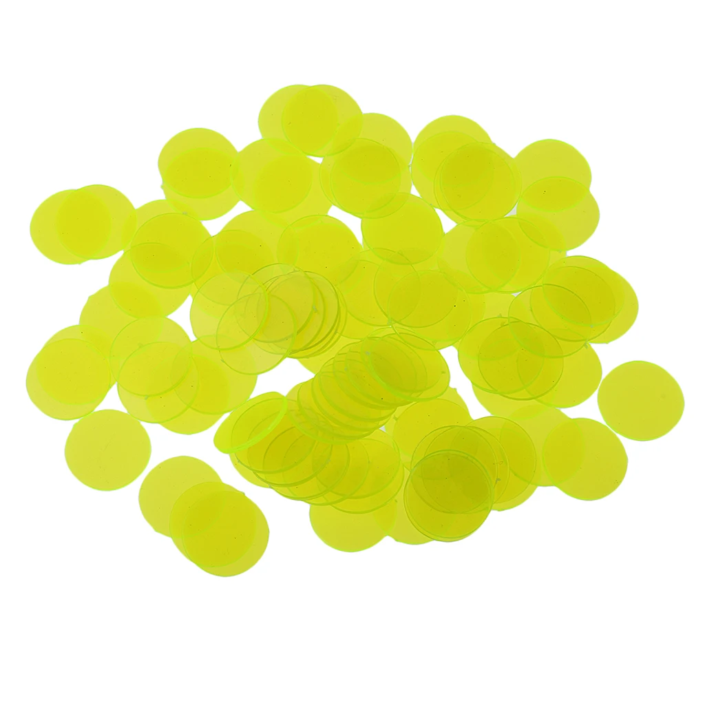 200 Pieces Plastic 3/4 Inch Translucent Bingo Chip for Bingo Game Cards For Classroom Carnival Bingo Games