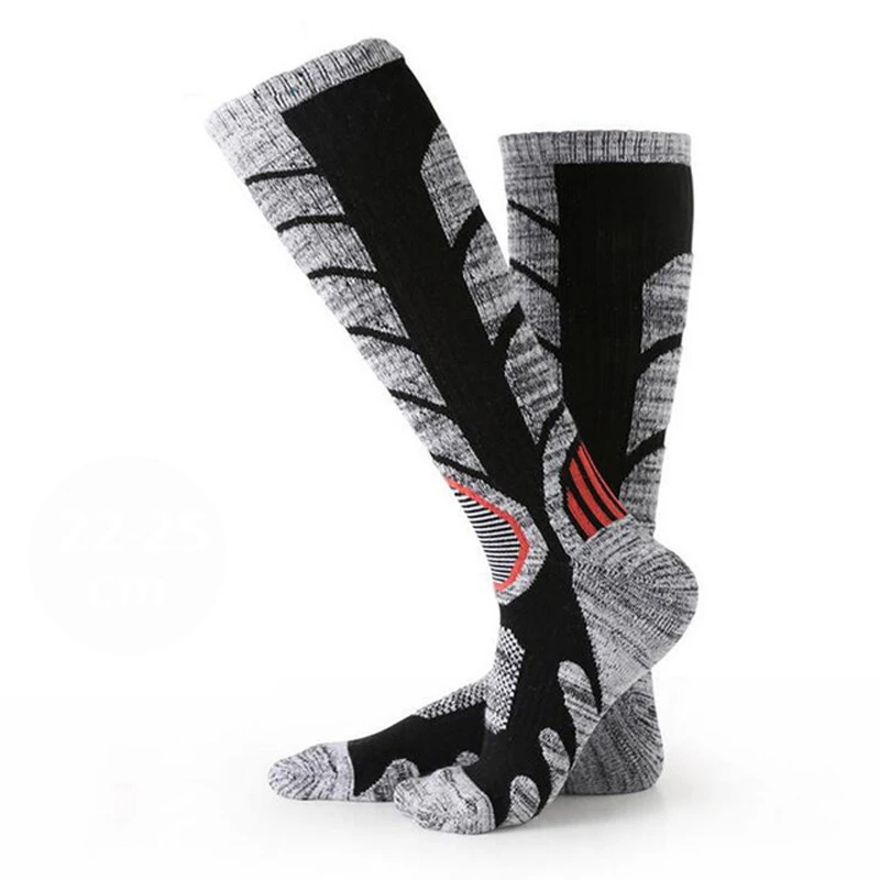 Зимние теплые мужские и женские термальные Лыжные носки для спорта на открытом воздухе, толстые велосипедные носки для сноуборда, альпинизма, кемпинга, туризма, снега, мягкие носки - Цвет: Black